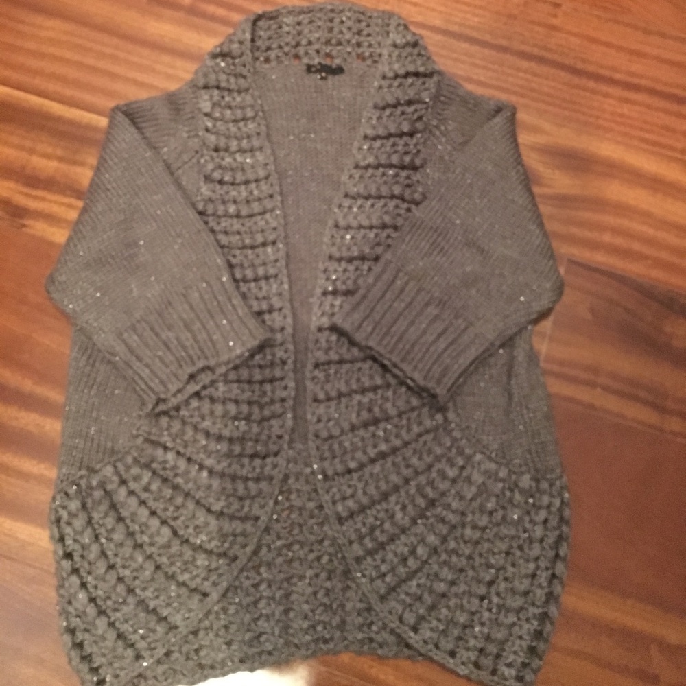 Maje Gray Knit Cardigan